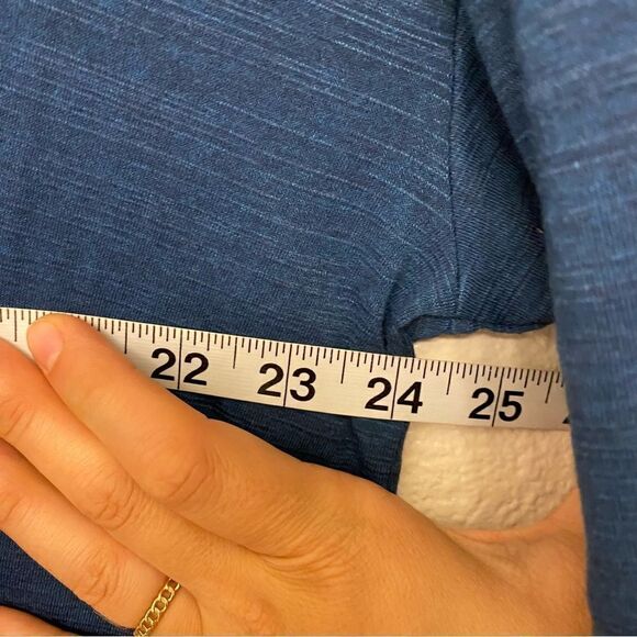 Adidas Woman’s Essentials Slub 1/4 Button blue lightweight Hoodie -XL NWT - Picture 10 of 11